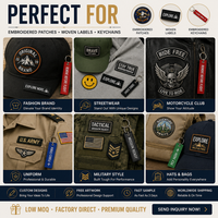 Porte-clés brodé personnalisé avec logo pour le secteur aérien, en tissu, avec la phrase 'Remove Before Flight', logo tissé, broderie anime, Jet Tag