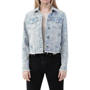 Veste en jean pour femmes légère, vente en gros, vêtements décontractés, usage extérieur, veste en jean pour femmes en vente en ligne - Product Image 1