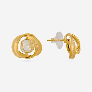 Boucles d'oreilles tendance classiques ethniques 193004, design géométrique à pampilles, sertissage clos, pour soirée, en laiton, alliage de zinc, diamant, ambre, perle - Product Image 4