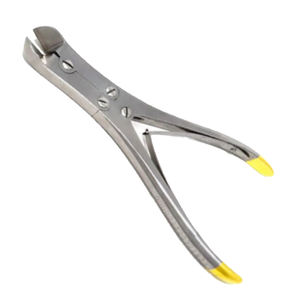 Cortador manual de alta calidad con mangos dorados y borde de carburo de tungsteno para cortar alambre de Kirschner de hasta 2.5 mm y 215 mm de longitud - Product Image 1