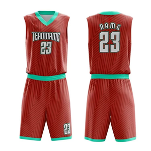 Ensemble d'uniformes de basket-ball personnalisé rayé couleur bloquant séchage rapide respirant uniforme d'entraînement basket-ball pour hommes maillot - Product Image 2