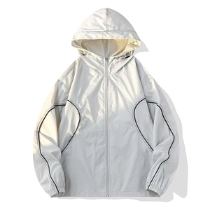 Chaqueta de Protección Solar UPF 50+ Personalizada por el Fabricante, 100% Poliéster, Secado Rápido, para Exteriores, al por Mayor, Sólida, de Manga Larga, con Capucha - Product Image 1