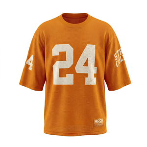 เสื้อฟุตบอลตาข่ายสีน้ำเงินหมายเลข 24 พิมพ์ลายดิจิตอล คอวี แขนสั้น ระบายอากาศได้ดี เหมาะสำหรับฤดูร้อน เสื้อผ้าผู้ใหญ่แบบยูนิเซ็กส์ - Product Image 6