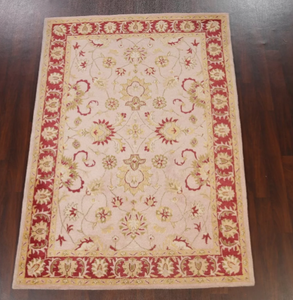 Alfombra de lana Multicolor hecha a mano, tamaño personalizable, hermoso patrón abstracto, colores vibrantes copetudos a mano - Product Image 6