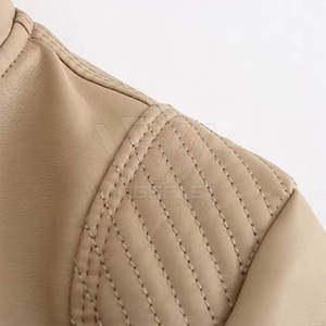 Chaqueta de cuero cálida de invierno transpirable para mujer, ropa informal, chaqueta de cuero genuino a precio razonable - Product Image 6