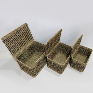 Artex Dong Thap Factory Handmade <b>Seagrass</b> <b>Basket</b> - Multipurpose Storage for Home and <b>Laundry</b> - Product Image 4
