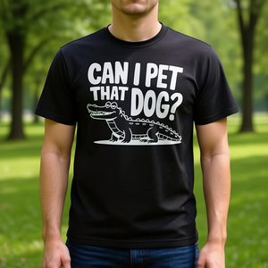 Alligatore che dice: 'Posso coccolare quella canotta?' Maglietta sardonica - Product Image 3