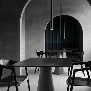 Table rectangulaire Design minimaliste Table à manger en béton Mobilier de salon moderne Table de designer - Product Image 3