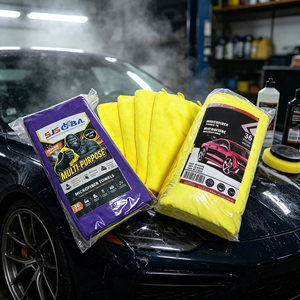 Lot de 36 serviettes de voiture en microfibre, douces, tissées, à poils longs et courts, multicolores, en peluche, personnalisables pour la maison et le detailing - Product Image 1