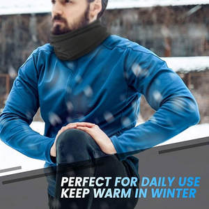 Logo personnalisé en gros tendance cou réchauffe haute qualité chaud hiver plaine teint tricoté cou réchauffe - Product Image 5
