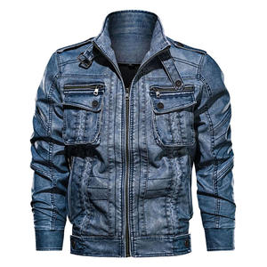 Vestes en jean pour hommes de haute qualité personnalisées, tendance, best-seller, coupe ajustée, col montant, coupe-vent, respirantes, certifiées ISO - Product Image 2