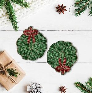 Best Table <b>Coaster</b> With Beast Design Glass <b>Beads</b> and Theme for Parties and Other Functions Decorative Tableware Pad/Mat - Product Image 2