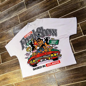 Custom Logo High Quality Heavy Weight Boxy Fit 100% Cotton Drop Shoulder Oversized Cropped Boxy Fit <b>T</b> <b>Shirt</b> - Product Image 2