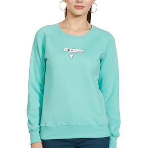 Sudadera con capucha verde personalizada para mujer, tela de punto transpirable con mangas largas, secado rápido para deportes de otoño, OEM disponible - Product Image 1