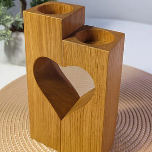 Wooden Six Column Candle Holder Suitable For Home Decor Table Centerpiece And Festive Lighting Handcrafted From India - Product Image 1