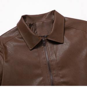 Veste en cuir grande taille de haute qualité pour hommes, vêtements d'extérieur coupe-vent, fermeture à glissière, vêtements de course automobile respirants - Product Image 3