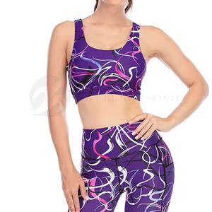 Confortable solide vêtements de Yoga entraînement femmes Yoga ensembles Spandex/Polyester taille élastique respirant quatre voies extensible personnalisable - Product Image 4