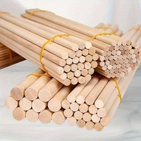 Espiga de madera de tamaño completo, redonda Natural macramé de haya, bambú o palo de madera para manualidades personalizadas DIY, fabricación de modelos colgantes de pared