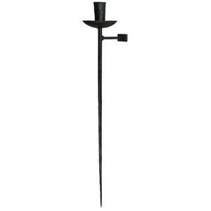 Designer Modern <b>Black</b> Metal Wood <b>Candle</b> <b>Holder</b> Artistic Decorative Iron Table Centerpiece Stylish Accent for Living Room Dining - Product Image 6