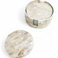 Sous-verres en nacre de style bohème, fabriqués au Vietnam, vente en gros, accessoires pour boissons, décoration intérieure, directement du fabricant