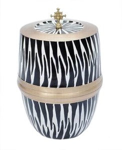 กระโถนภาชนะใส่เถ้ากระดูก | โกศโลหะ | โกศฝังขนาดใหญ่ดีไซน์สวยงามและดูสงบ - Product Image 3