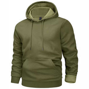 Sudadera de invierno en relieve para hombre de talla grande de alta calidad, sudadera con capucha, jersey de lana de peso pesado, cordón bordado personalizado - Product Image 5