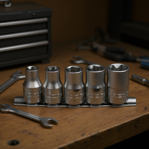 ชุดซ็อกเก็ตเฟคอม 1/4'' แบบยาว 12 จุด 11 ชิ้น พร้อมที่วาง (หน่วยเป็นนิ้ว) - Product Image 3