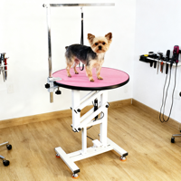 Table de toilettage pliable durable pour chiens avec base en acier, élévateur hydraulique facile à utiliser, équipement de toilettage pour animaux à faible bruit