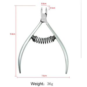 Pinces à cuticules à double ressort professionnelles en acier inoxydable de haute qualité avec lame incurvée Design coréen Livré avec boîte - Product Image 4