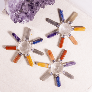 Générateur d'Énergie Aura aux Sept Chakras en Pierres Précieuses Sculptées pour la Guérison et la Méditation, à 7 Faces - Vente en Gros - Product Image 2