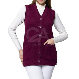 2025 décontracté automne tenue femmes tricoté gilet sans manches pull à vendre à la mode sans manches tricot pull pour les femmes élégant - Product Image 1