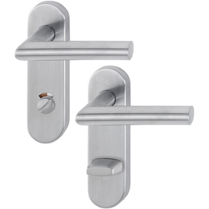 Juego de manijas cortas Amsterdam E1400/353KH de acero inoxidable F69 RWSK/OL con manija de palanca redondeada para puertas y ventanas HOPPE - Product Image 3