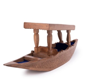 Noyer bois sculpté bateau du Cachemire ou Shikara décor pièce 24 pouces décoration de la maison décor de ferme parfait pour les cadeaux - Product Image 1