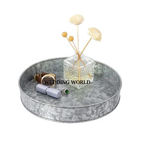 ถาดเสิร์ฟโลหะเคลือบสังกะสีทรงสี่เหลี่ยมผืนผ้าเครื่องใช้ในบ้านดีไซน์เนอร์ภาชนะรับประทานอาหารบนโต๊ะแฟนซีขายส่ง - Product Image 6