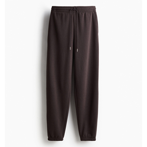Baggy Joggers pour femmes personnalisés à la mode Pantalon de sport surdimensionné gris foncé avec jambe large et taille moyenne pour la saison d'hiver - Product Image 1
