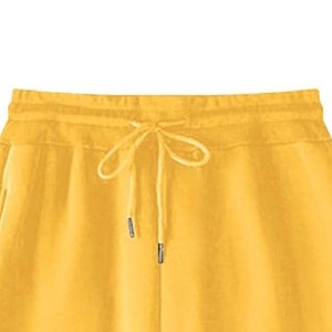 Couleur jaune 100% coton polaire OEM Service Design personnalisé à manches longues pull hiver Streetwear sport hommes survêtements ensemble - Product Image 5