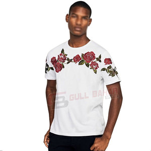 Recién llegado, camisetas 100% de algodón con cuello redondo para hombre, ropa informal holgada de manga corta suave mejorada con bordado y patrón sólido - Product Image 1