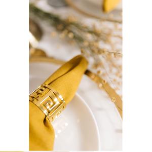 Anneau de serviette au design attrayant, moderne, pour mariage et fêtes, accessoires de table à dîner, support de serviette, décoration de Noël - Product Image 1