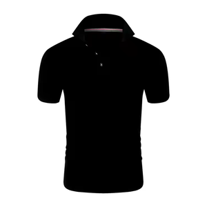 Camiseta de manga corta informal holgada para hombre, polo, 100% algodón, patrón sólido, ropa de marca de moda para hombre - Product Image 1