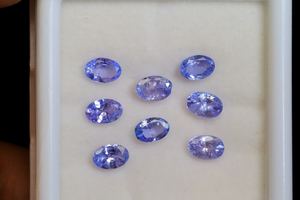 หินอัญมณีแทนซาไนต์ที่น่าสนใจขนาด6x4มม. ถึง10x8มม. ทรงวงรีทรงหลวมของขวัญหินเจียระไนแทนซาไนต์แบบกึ่งสังเคราะห์สำหรับเธอ - Product Image 6