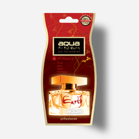Parfums désodorisants en papier modernes et populaires, taille personnalisée, accessoire pour voitures neuves, série Aqua Gold, couleur bleue personnalisable, matériau écologique