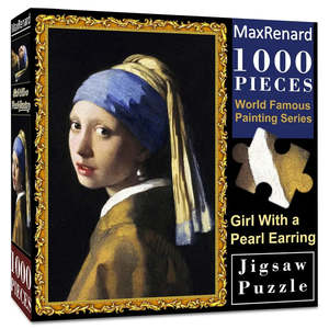 Customizable 1000-Piece Jigsaw Puzzle Game Educational Toy the Young Girl with Pearl for <b>Entertainment</b> Free Sample Puzzle - Product Image 1