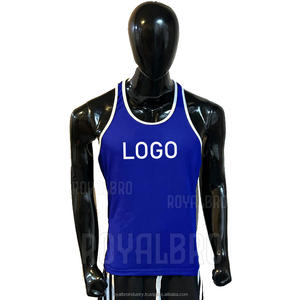 เสื้อกล้ามออกกำลังกายเล่นกีฬาของผู้ชายเสื้อกล้ามผ้าคอตตอนแขนกุดถักแบบปรับแต่งได้ - Product Image 4