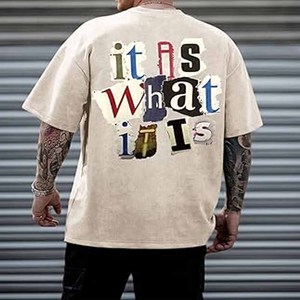 280g 100% coton surdimensionné t-shirt épaule grande taille sérigraphie logo personnalisé t-shirt pour hommes téléchargé par robe de sport - Product Image 2