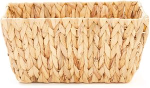 Panier de rangement naturel mariage, ensemble de 2 paniers de rangement rectangulaires pour aquettes d'eau, bacs à la maison, tissé à la main - Product Image 3