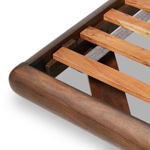 Daabadi Furnico Minimalist Solid Teak <b>Wood</b> <b>Platform</b> <b>Bed</b> <b>Frame</b> High Quality and Sturdy Customizable Size for Rustic Bedroom - Product Image 5