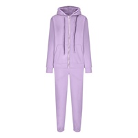 Conjunto de Sudadera y Pantalones Deportivos Casuales Personalizados con Bordado Desgastado y Parches para Mujer