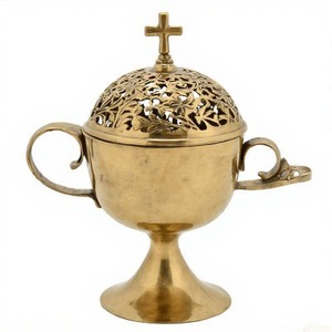 Church Glory, incensario colgante de luz de latón hecho a mano, quemador de incienso de Iglesia Vintage para ambiente ceremonial y espiritual - Product Image 2