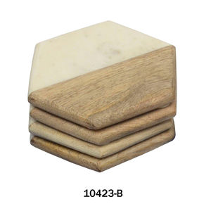 Dessous de verre décoratif à motifs en bois et en marbre avec dessous de verre décoratif en marbre pour la maison polonaise lisse à vendre et à fournir des sous-verres - Product Image 3