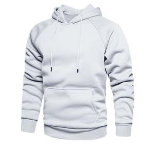 Sweat à capuche zippé bleu uni délavé style vintage, manches raglan longues, épais, style urbain, avec broderie personnalisée, pour homme, collection automne - Product Image 6